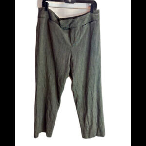 CJ Banks Women’s Gray Solid Capri Pants Trousers Plus Size 14W Stretch